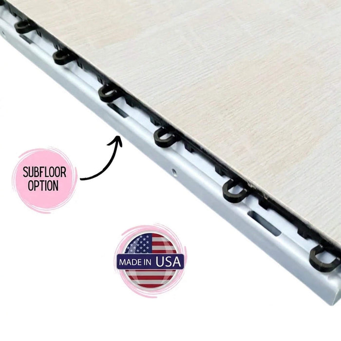 Dark Timber & White Natural Checkered Portable Dance Floor