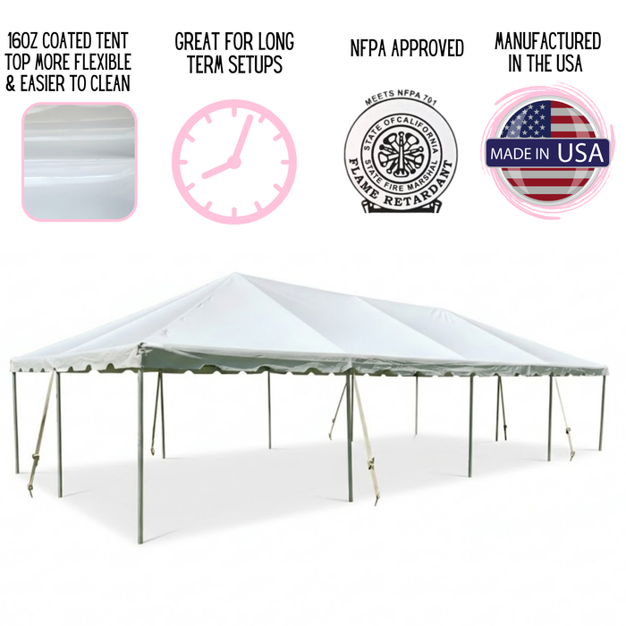 Beyond Tent 20x40 West Coast Commercial Frame Tent – 16 oz Vinyl Top