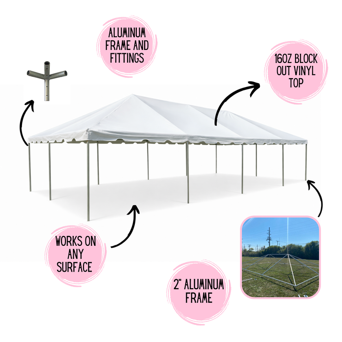 Beyond Tent 20x40 West Coast Commercial Frame Tent – 16 oz Vinyl Top