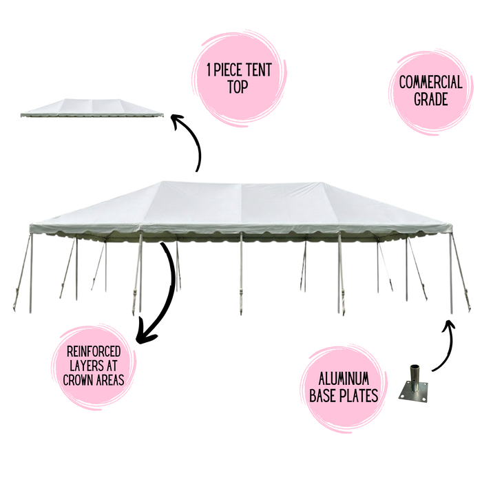 Beyond Tent 20x40 West Coast Commercial Frame Tent – 16 oz Vinyl Top