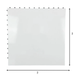 Technical diagram of a Beyond Tent 3'x3' glossy white portable dance floor tile showing exact 3-foot length and width dimensions with interlocking connection points on a white background.