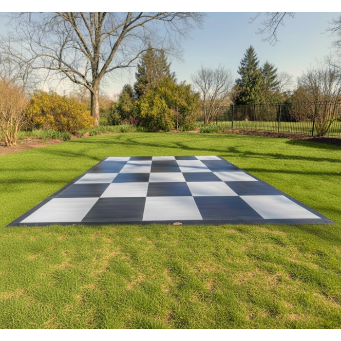 Black Oak & White Oak Checkered Portable Dance Floor