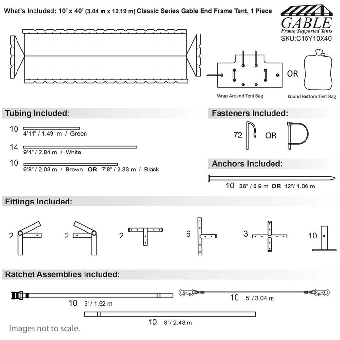 10x40 Classic Gable Frame Tent