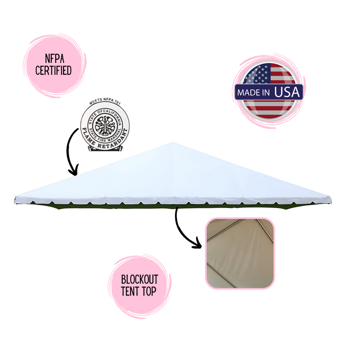 30' Wide Classic Frame Sectional Tent Top – Commercial Event Tent Top