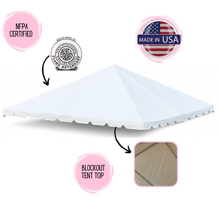 30' Wide Classic Series Frame Tent Top
