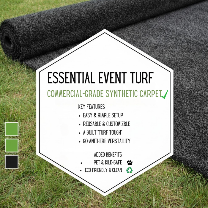 Essential Black Event Turf Roll