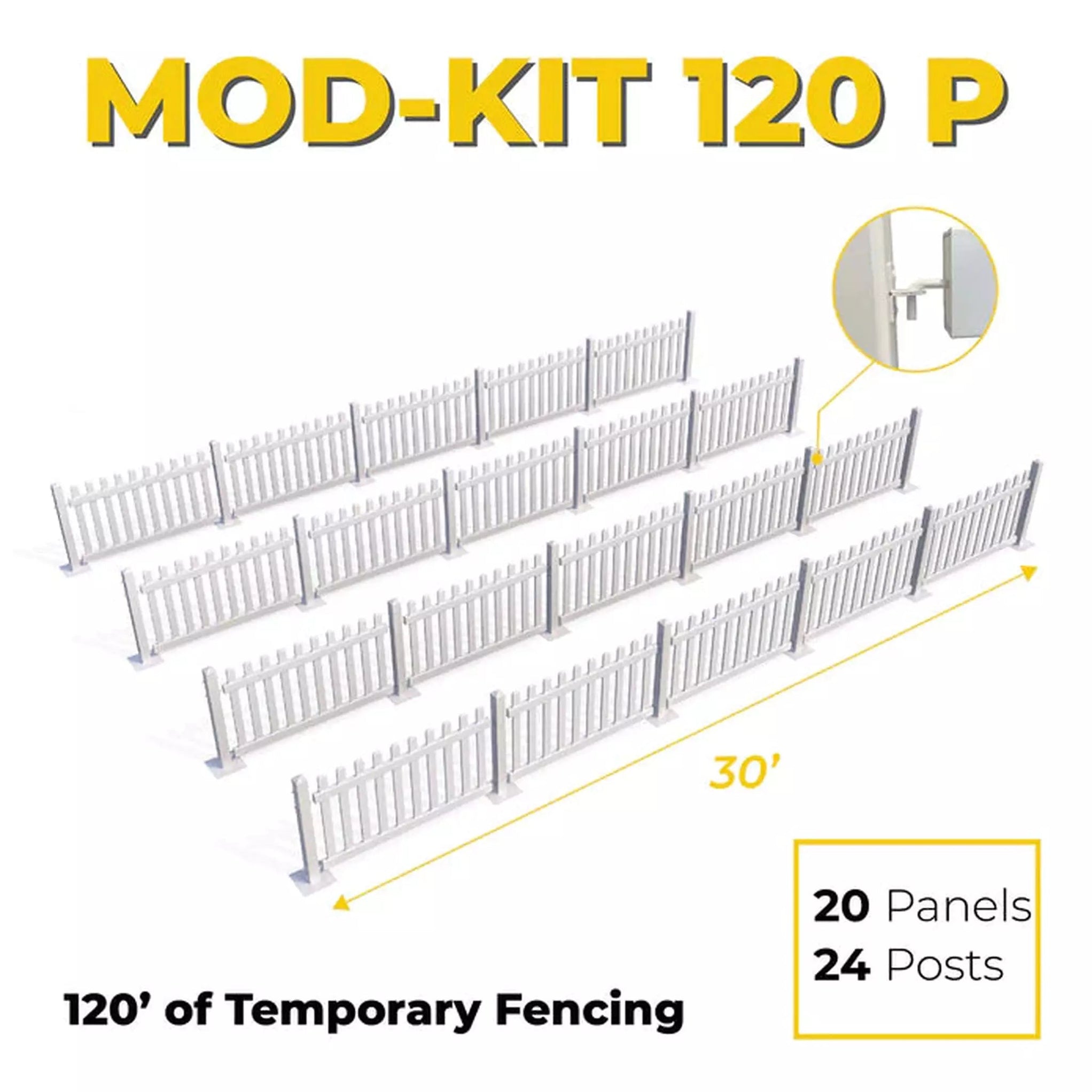120' ModPicket Temporary Fence Starter Kit — Beyond Tent