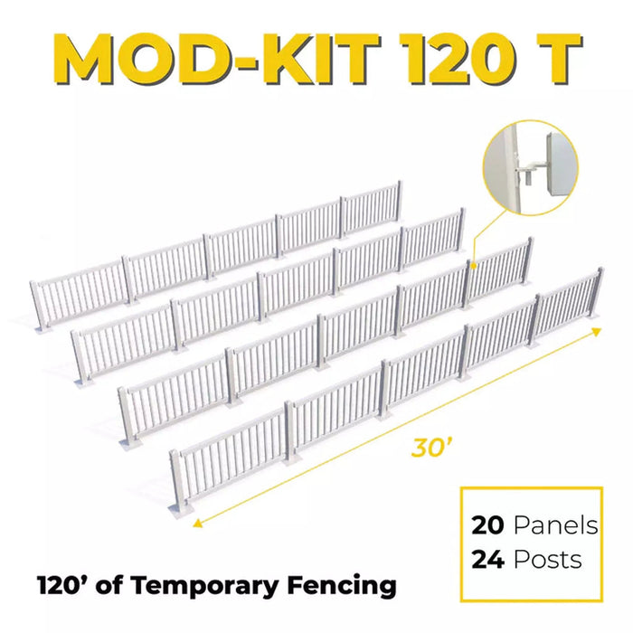 120' Mod-Traditional Temporary Fence Starter Kit