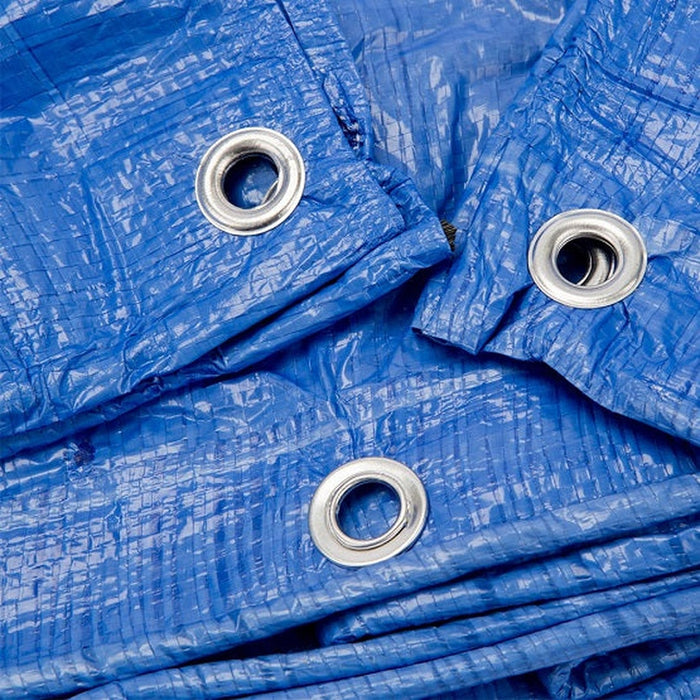 Grizzly Tarps 15 ft. x 15 ft. Blue Multi Purpose 6 Mil 8x8 Weave Waterproof Poly Tarpaulin