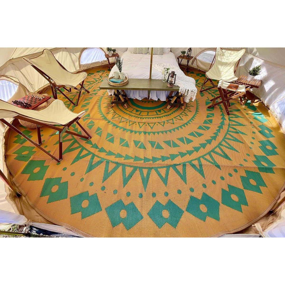 bell tent rug 16' (5M) Boho Bell Tent Floor Matting Cover