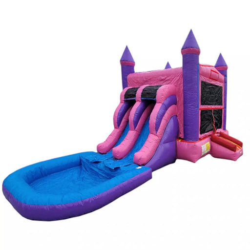 2-Lane Pink Castle Wet & Dry Combo with Pool