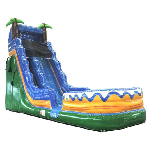 22' Green Slide with Pool