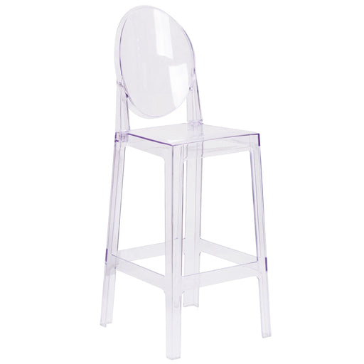 46.5" Ghost Barstool with Oval Back