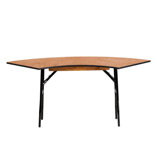 5.5' Serpentine Wood Folding Banquet Table