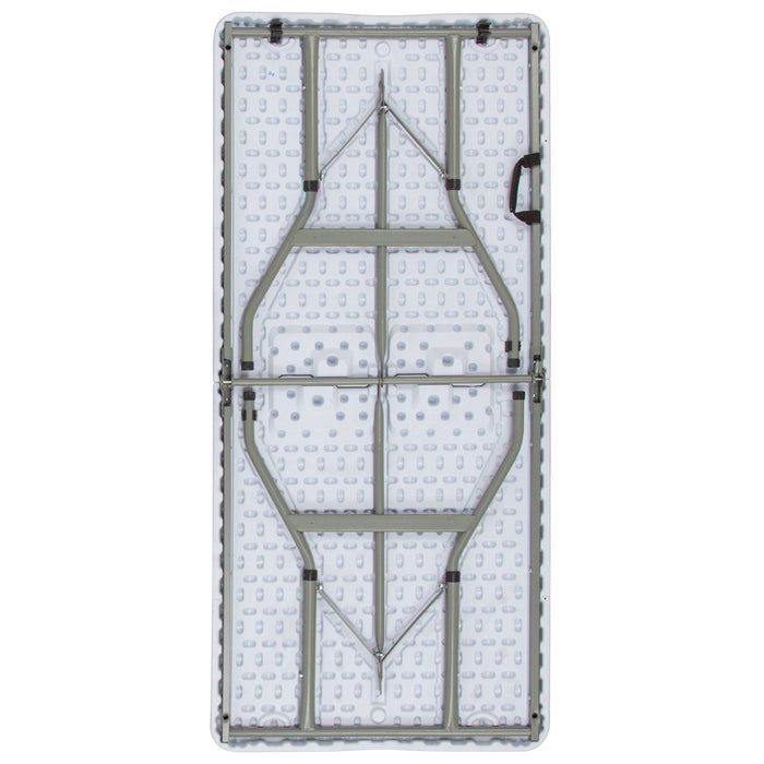 5' Bi-Fold Rectangular Plastic Folding Table