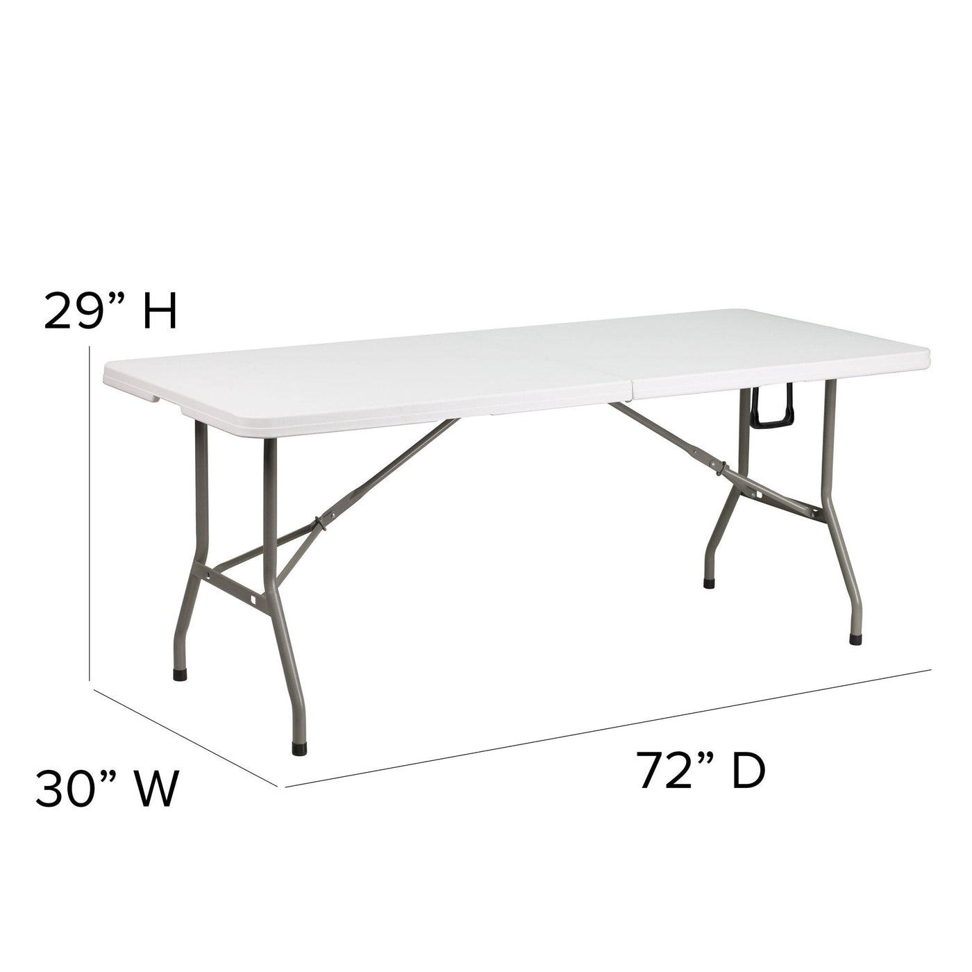 6' Bi-Fold Rectangular Plastic Folding Table — Beyond Tent