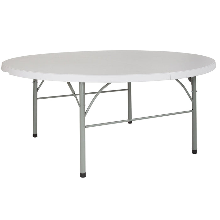 6' Bi-Fold Round Plastic Folding Table