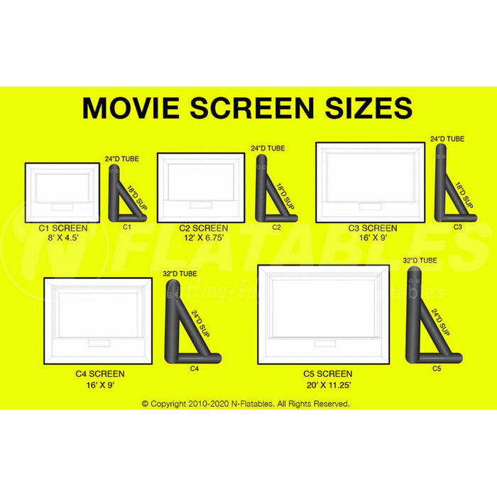 "C" Inflatable Movie Screen