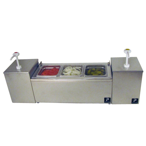 Condiment Server with Twin Pumps Combo Unit