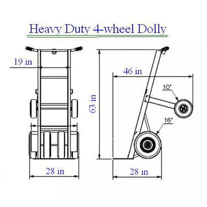 Heavy Duty 4 Wheel Dolly