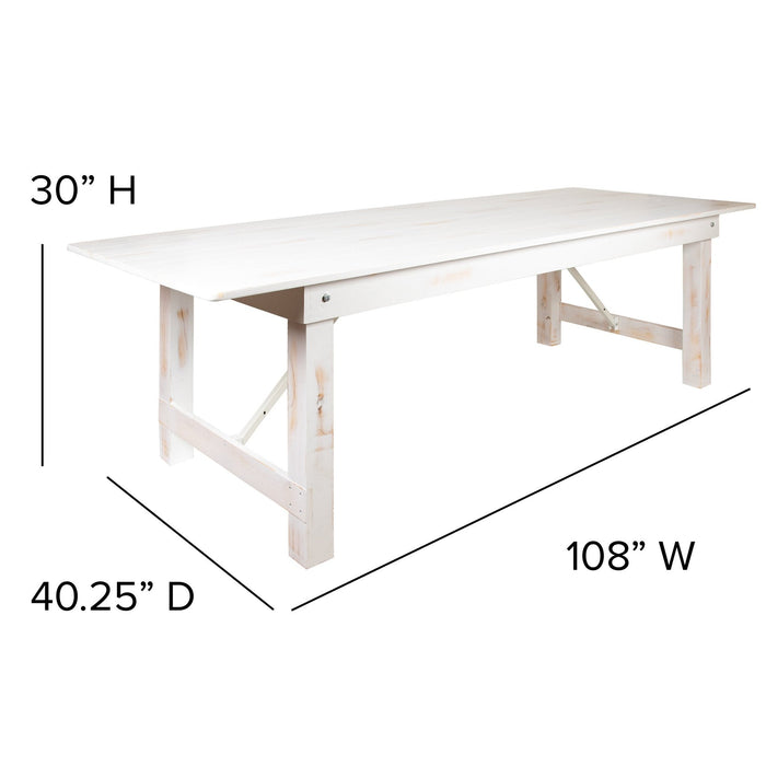 Hercules 9' x 40" Rectangular Folding Farm Table