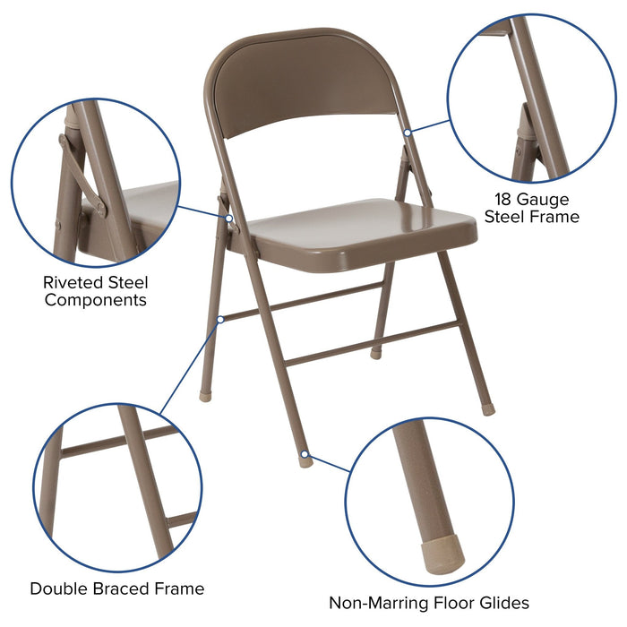 Hercules Double Braced Metal Folding Chair