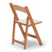 Natural Wood Folding Chair with Ivory Pad