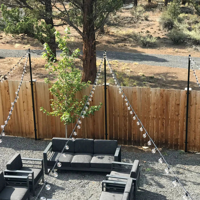 String Light Pole Stand With Brackets — Beyond Tent