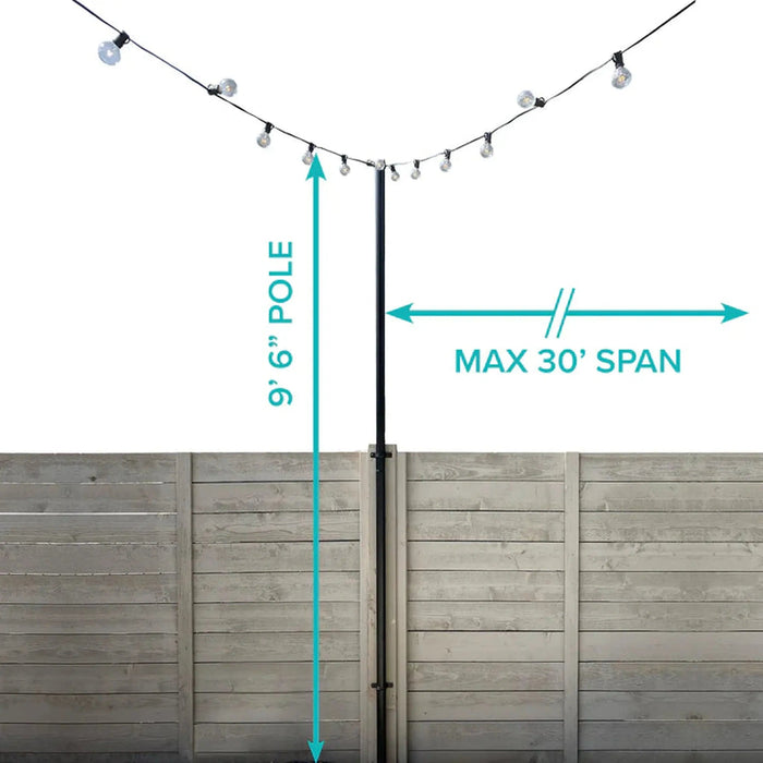 String Light Pole Stand With Brackets