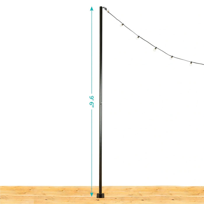 String Light Pole Stand with Mounting Plate
